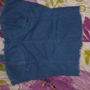 Blue, jean, shirt corset size L